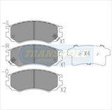 Brake Pads Front Fits Nissan Pulsar, Stanza 95 On, Sentra, Nz-R 91 On TG1281N - Transgold | Universal Auto Spares