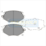 Brake Pads Front Fits Mazda Mxd-5 2.D 1.8L 11/93-01 TG1282N - Transgold | Universal Auto Spares