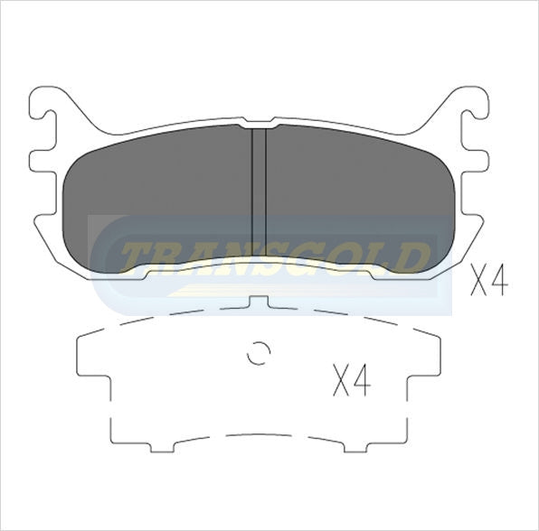 Brake Pads Rear Fits Ford Laser Liata, Mazda Astina, Protege TG1291N - Transgold | Universal Auto Spares