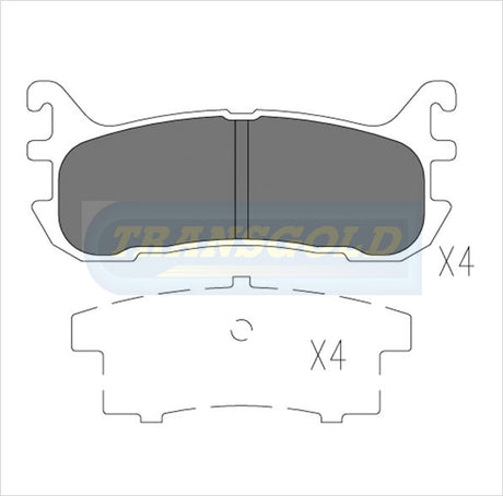 Brake Pads Rear Fits Ford Laser Liata, Mazda Astina, Protege TG1291N - Transgold | Universal Auto Spares