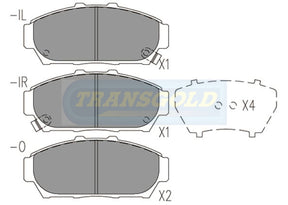 Brake Pads Front Fits Honda Integra Coupe Gsi '94 On TG1292N - Transgold | Universal Auto Spares