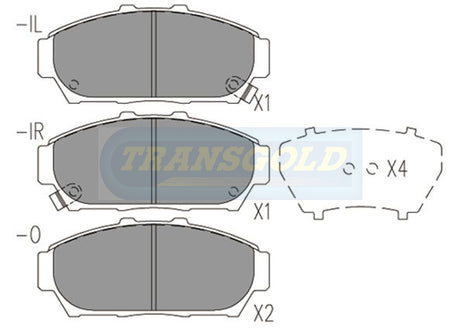 Brake Pads Front Fits Honda Integra Coupe Gsi '94 On TG1292N - Transgold | Universal Auto Spares