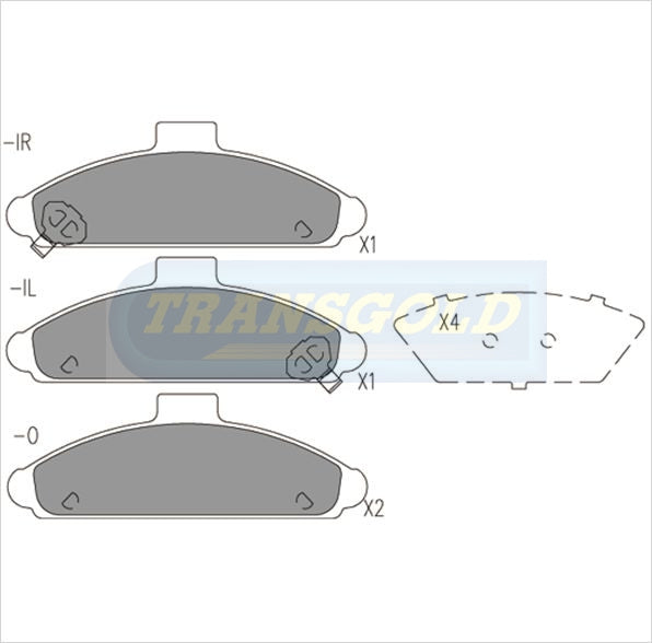 Brake Pads Front Fits Hyundai S Coupe '92-96 TG1298N - Transgold | Universal Auto Spares