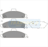 Brake Pads Front Fits Hyundai S Coupe '92-96 TG1298N - Transgold | Universal Auto Spares