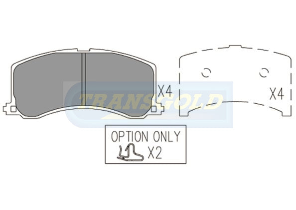 Brake Pads Front Fits Suzuki Baleno TG1304N - Transgold | Universal Auto Spares