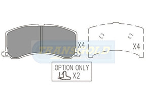 Brake Pads Front Fits Suzuki Baleno TG1304N - Transgold | Universal Auto Spares