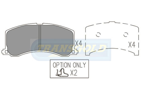Brake Pads Front Fits Suzuki Baleno TG1304N - Transgold | Universal Auto Spares