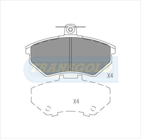 Brake Pads Front Fits Volkswagen Passat, Vento 1995 On TG1310N - Transgold | Universal Auto Spares