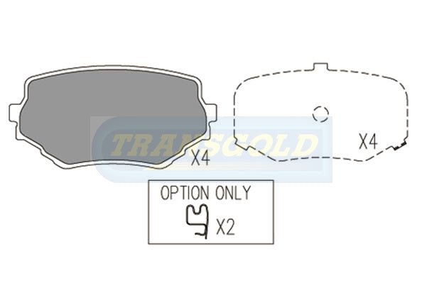Brake Pads Front Fits Suzuki Vitara 2.0l, Grand Vitara 1995-On TG1312N - Transgold | Universal Auto Spares
