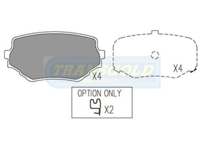 Brake Pads Front Fits Suzuki Vitara 2.0l, Grand Vitara 1995-On TG1312N - Transgold | Universal Auto Spares