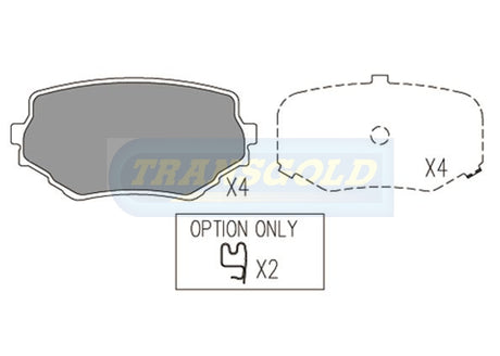 Brake Pads Front Fits Suzuki Vitara 2.0l, Grand Vitara 1995-On TG1312N - Transgold | Universal Auto Spares