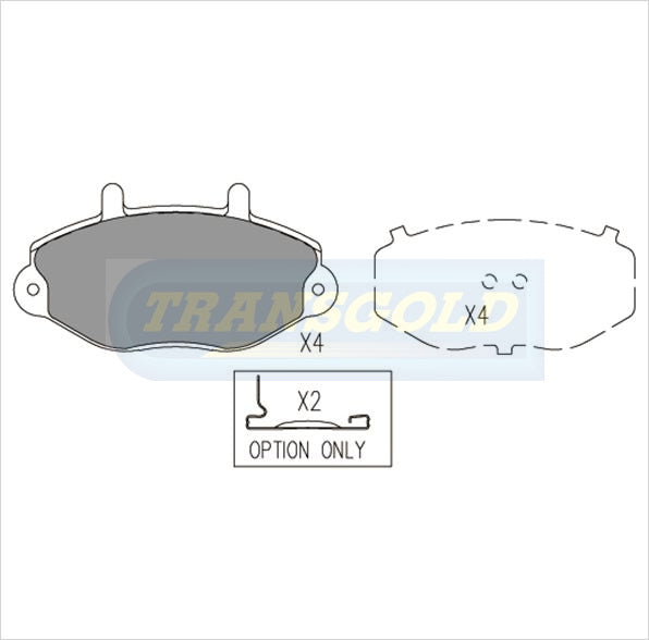 Brake Pads Front Fits Ford Transit Van (LWB) 2.0, 2.5 6/94 (GRP 3) TG1317N - Transgold | Universal Auto Spares
