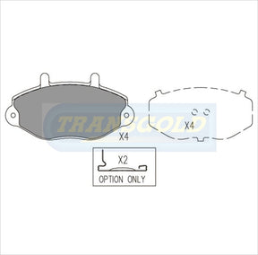 Brake Pads Front Fits Ford Transit Van (LWB) 2.0, 2.5 6/94 (GRP 3) TG1317N - Transgold | Universal Auto Spares