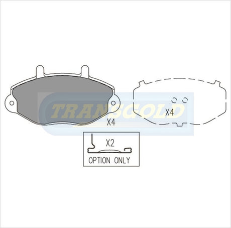 Brake Pads Front Fits Ford Transit Van (LWB) 2.0, 2.5 6/94 (GRP 3) TG1317N - Transgold | Universal Auto Spares