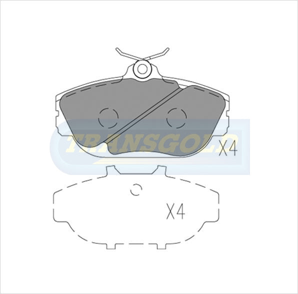 Brake Pads Rear Fits Ford Taurus 96 On TG1319N - Transgold | Universal Auto Spares