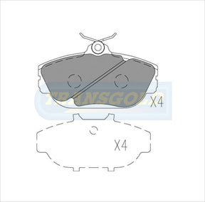 Brake Pads Rear Fits Ford Taurus 96 On TG1319N - Transgold | Universal Auto Spares