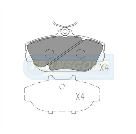 Brake Pads Rear Fits Ford Taurus 96 On TG1319N - Transgold | Universal Auto Spares