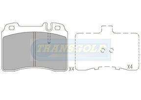 Brake Pads Front Fits Mercedes 300e,320e,320ce,400e,e500,500sl 1993 TG1320N - Transgold | Universal Auto Spares