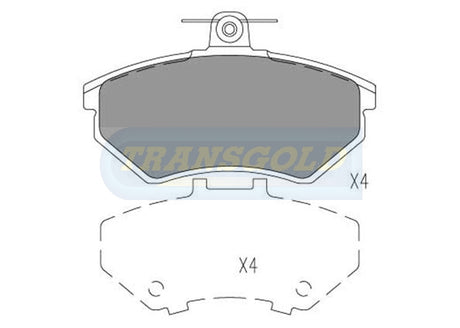 Brake Pads Front Fits Audi, Seat, Volkswagen Golf '95 On TG1325 - Transgold | Universal Auto Spares