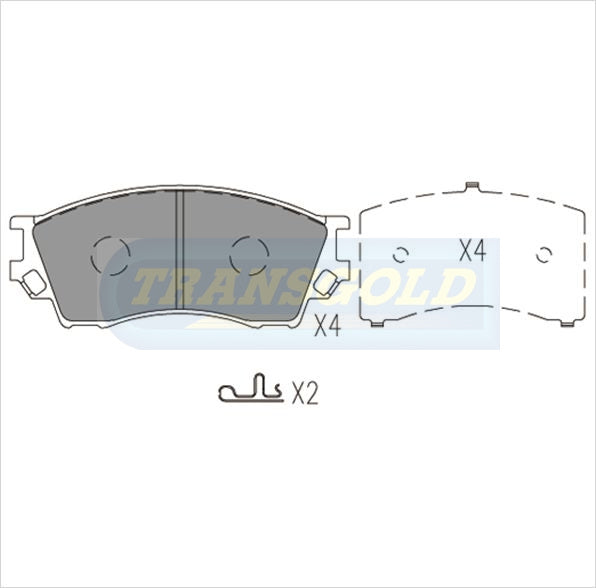Brake Pads Front Fits Ford, Mazda Light Commercial, Eunos '96-99 TG1326N - Transgold | Universal Auto Spares