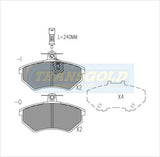 Brake Pads Front Fits Volkswagen Golf Gti Vr6 Oct 95-98 TG1327N - Transgold | Universal Auto Spares