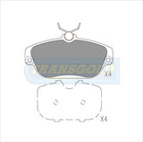 Brake Pads Front Fits Volvo 940, S90 '94 On TG1329N - Transgold | Universal Auto Spares