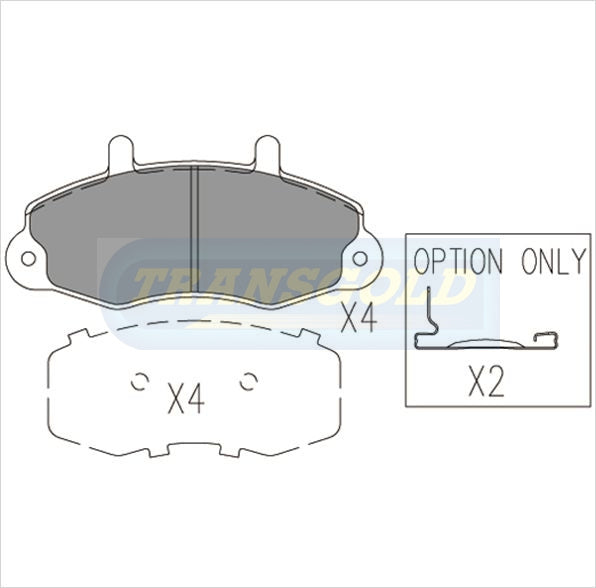 Brake Pads Front Fits Ford Transit VF '96 On TG1340N - Transgold | Universal Auto Spares