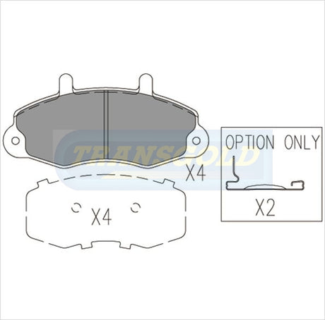 Brake Pads Front Fits Ford Transit VF '96 On TG1340N - Transgold | Universal Auto Spares