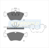 Brake Pads Front Fits Holden Calibra 4WD '94 On, Saab 900I, 900SE TG1341N - Transgold | Universal Auto Spares