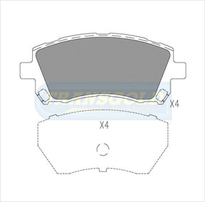 Brake Pads Front Fits Subaru Impreza Wrx, Forester TG1342N - Transgold | Universal Auto Spares