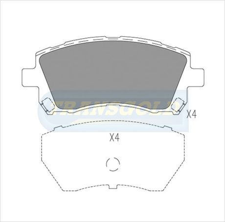 Brake Pads Front Fits Subaru Impreza Wrx, Forester TG1342N - Transgold | Universal Auto Spares