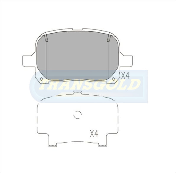 Brake Pads Front Fits Toyota Camry Mcv20 V6 97-, Lexus 92-97 TG1345N - Transgold | Universal Auto Spares