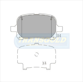 Brake Pads Front Fits Toyota Camry Mcv20 V6 97-, Lexus 92-97 TG1345N - Transgold | Universal Auto Spares