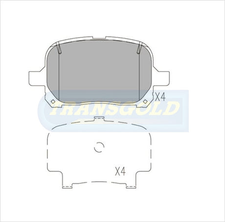 Brake Pads Front Fits Toyota Camry Mcv20 V6 97-, Lexus 92-97 TG1345N - Transgold | Universal Auto Spares
