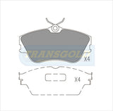 Brake Pads Front Fits Volkswagen Transporter T4 15 Wheel 1995 On TG1349N - Transgold | Universal Auto Spares