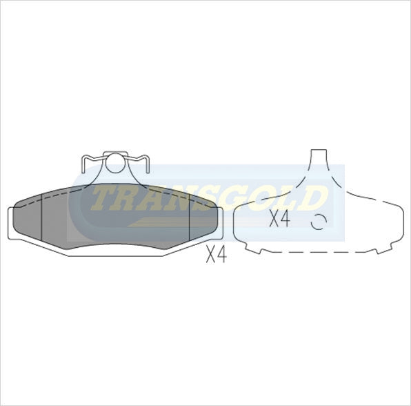 Brake Pads Rear Fits Holden Special Vehicle Most Models TG1345N - Transgold | Universal Auto Spares