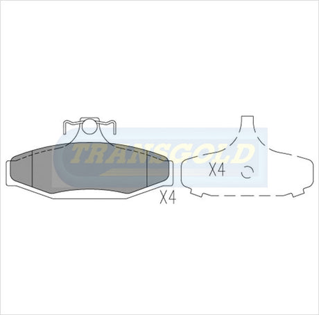 Brake Pads Rear Fits Holden Special Vehicle Most Models TG1345N - Transgold | Universal Auto Spares