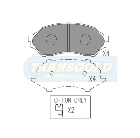 Brake Pads Front Fits Ford Laser Kn 1.6 3/99-, Mazda 323 Protege Bj 1.6 TG1358 - Transgold | Universal Auto Spares