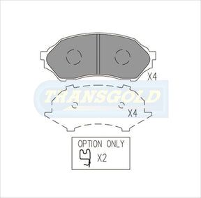 Brake Pads Front Fits Ford Laser Kn 1.6 3/99-, Mazda 323 Protege Bj 1.6 TG1358 - Transgold | Universal Auto Spares