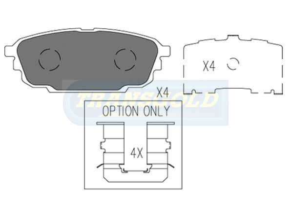 Brake Pads Rear Fits Ford Laser Kn 1.8 3/99 On, Mazda 323, Astina Bj 1.8 TG1359N - Transgold | Universal Auto Spares