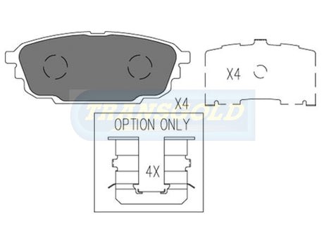 Brake Pads Rear Fits Ford Laser Kn 1.8 3/99 On, Mazda 323, Astina Bj 1.8 TG1359N - Transgold | Universal Auto Spares