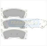 Brake Pads Front Fits Kn Laser/Mazda Astina '98 0n TG1362N - Transgold | Universal Auto Spares