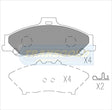 Brake Pads Front Fits Ford Courier, Mazda Bravo '99 On TG1366N - Transgold | Universal Auto Spares