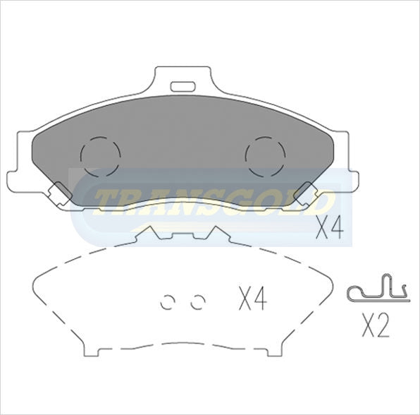 Brake Pads Front Fits Ford Courier, Mazda Bravo '99 On TG1366N - Transgold | Universal Auto Spares