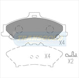 Brake Pads Front Fits Ford Courier, Mazda Bravo '99 On TG1366N - Transgold | Universal Auto Spares