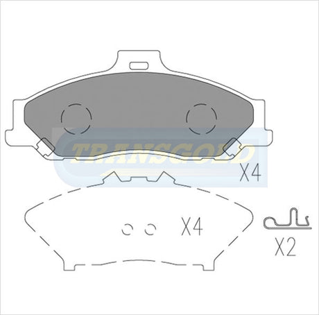 Brake Pads Front Fits Ford Courier, Mazda Bravo '99 On TG1366N - Transgold | Universal Auto Spares