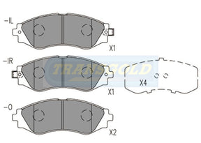 Brake Pads Front Fits Daewoo Leganza '97 On, Tacuma 2000 On TG1370N - Transgold | Universal Auto Spares