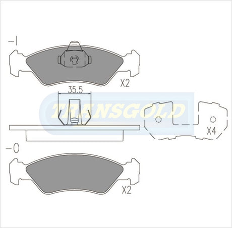 Brake Pads Front Fits Ford Ka 1.3 99-01 TG1373N - Transgold | Universal Auto Spares