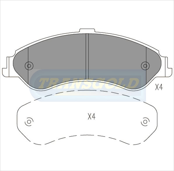Brake Pads Front Fits Ford Falcon AU TG1375 - Transgold | Universal Auto Spares