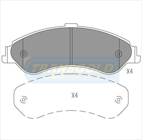 Brake Pads Front Fits Ford Falcon AU TG1375 - Transgold | Universal Auto Spares